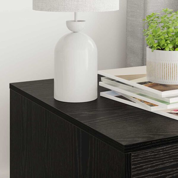 vidaXL Kissan hiekka-aitaus Musta tammi. 47 x 59 x 42 cm Tekninen puu