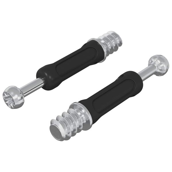 vidaXL Kameralukitusruuvi 2 pcs Hopea ja Musta M6 x 40 mm