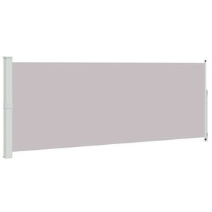 vidaXL Sis&auml;&auml;nvedett&auml;v&auml; terassin sivumarkiisi 180x500 cm harmaa