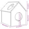vidaXL Cat House Wax Ruskea 41x50x50 cm Massiivipuumänty