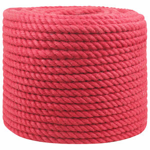 vidaXL Juuttinaru 12 mm Punainen 100% Tossa juutti