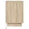 vidaXL Y&ouml;p&ouml;yt&auml;kaapit LED-valoilla 2 kpl Sonoma Oak 38x34x50 cm