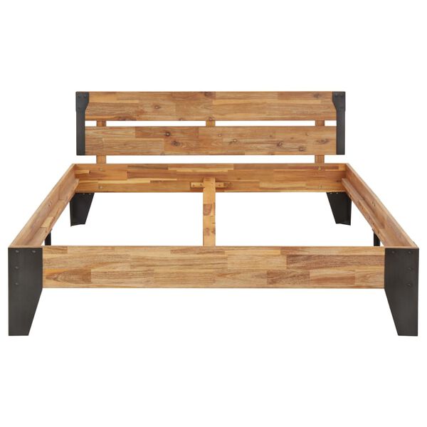 vidaXL S&auml;ngynrunko akaasiapuu harjatulla viimeistelyll&auml; 160x200 cm