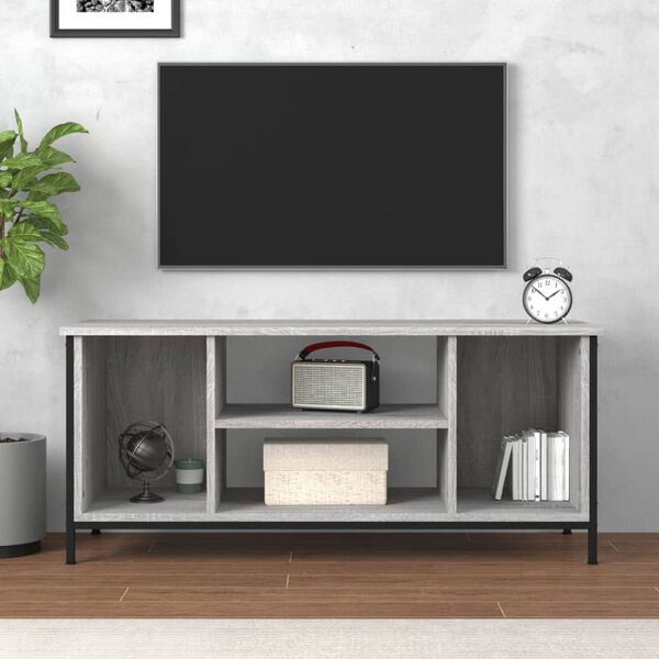 vidaXL TV-taso harmaa Sonoma 102x35x45 cm tekninen puu