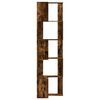 vidaXL Kulmakirjahylly 5 tasoa savutammi 50x50x179 cm tekninen puu