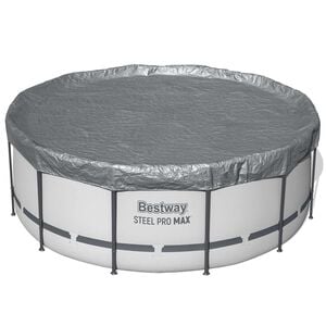 Bestway Uima-altaan kansi &Oslash;3,66 m Py&ouml;re&auml; Polyesteri Harmaa