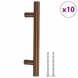 vidaXL Kaapin kahvat 10 kpl pronssi 96 mm ruostumaton ter&auml;s