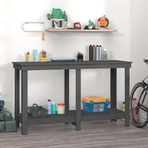 vidaXL Ty&ouml;penkki harmaa 140x50x80 cm t&auml;ysi m&auml;nty