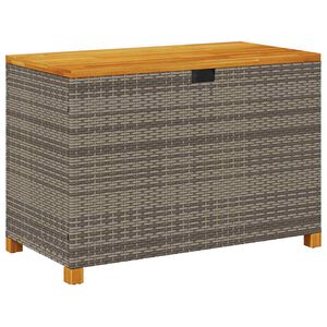 vidaXL Puutarhan s&auml;ilytyslaatikko harmaa 110x55x63 cm polyrottinki