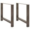 vidaXL Ruokap&ouml;yd&auml;n jalat, luonnonv&auml;rinen ter&auml;s, 2 kpl, 90 x (72-73) cm, ter&auml;s