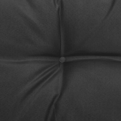 vidaXL 2-istuttava Puutarhasohva tyynyillä musta täysi mänty