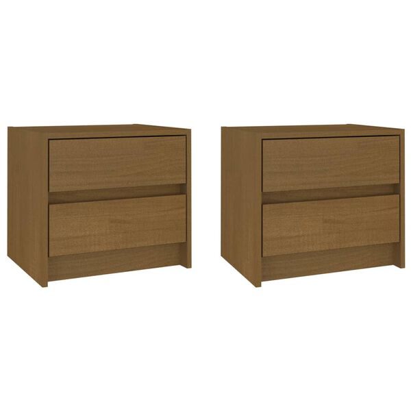 vidaXL Y&ouml;p&ouml;yd&auml;t 2 kpl hunajanruskea t&auml;ysi m&auml;nty