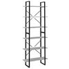 vidaXL Korkea hylly harmaa Sonoma 80x30x210 cm tekninen puu