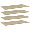 vidaXL Kirjahyllytasot 4 kpl Sonoma-tammi 100x50x1,5 cm lastulevy