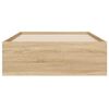 vidaXL Sängynrunko laatikoilla Sonoma-tammi 90x200 cm tekninen puu