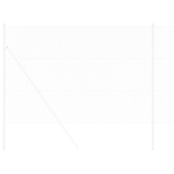 vidaXL Kuusikulmainen aita Hopea 1,6 x 100 m Galvanoitu ter&auml;s