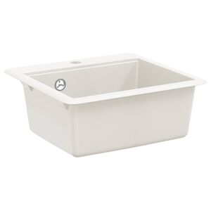 vidaXL Allas Valkoinen 470 x 440 mm Graniitti