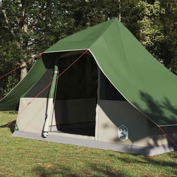 vidaXL Tipi-teltta katolla Vihreä 364 x 281 x 257 cm taffeta
