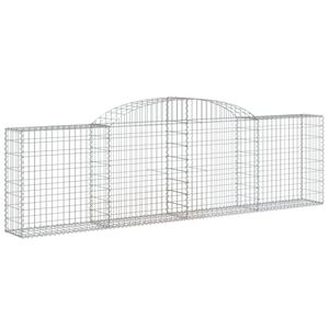 vidaXL Kaareva kivikori 300x30x80/100 cm galvanoitu rauta