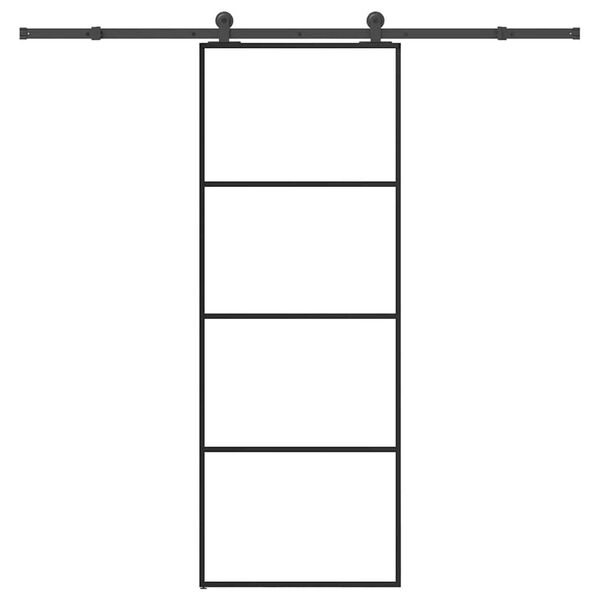 vidaXL Liukuovi asennustarvikkeilla 76x205 cm ESG lasi ja alumiini