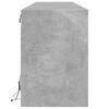vidaXL TV-seinäkaappi LED-valoilla betoninharmaa 180x31x45 cm