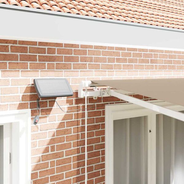 vidaXL Vetoutuva markiisi Beige 350 x 250 cm Kangas ja ter&auml;s