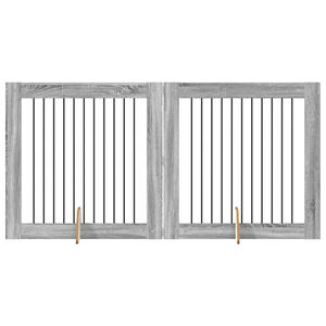 vidaXL Koiran leikkikeh&auml; 2 pcs Harmaa Sonoma 100 x 100 cm