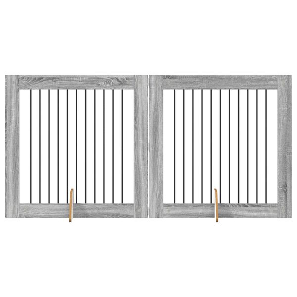 vidaXL Koiran leikkikeh&auml; 2 pcs Harmaa Sonoma 100 x 100 cm