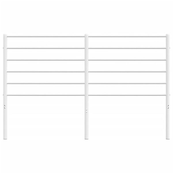 vidaXL Metallinen s&auml;ngynp&auml;&auml;ty valkoinen 120 cm