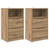 vidaXL Y&ouml;p&ouml;yd&auml;t 2 pcs Artisan tammi 40 x 30 x 467 cm Tekninen puu