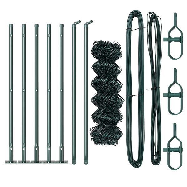 vidaXL Aitalatu Vihre&auml; 10 x 0,4 m (40 x 40 mm verkko) Ter&auml;s ja PVC