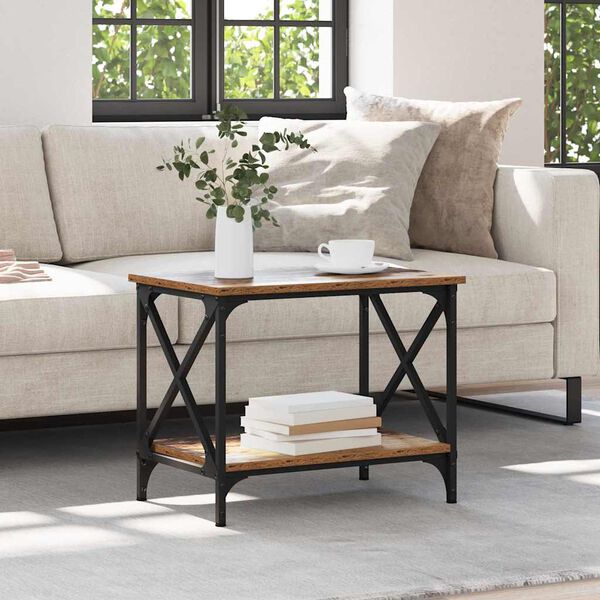 vidaXL Sivupöytä Vanha puu 55 x 38 x 45 cm Tekninen puu