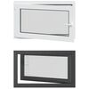 vidaXL Kellari-ikkuna RISOR 100 x 70 cm PVC ja lasi Antrasiitti