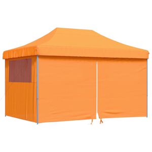 vidaXL Taitettava pop-up juhlateltta 4 sivusein&auml;ll&auml; oranssi