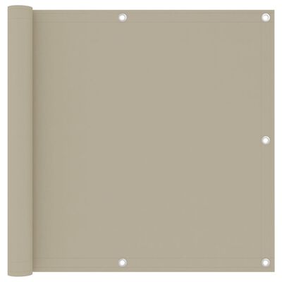 vidaXL Parvekkeen suoja beige 90x500 cm Oxford kangas