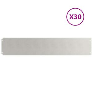 vidaXL Nurmikon reunalistat 30 kpl 20x103 cm ruostumatonta ter&auml;st&auml;