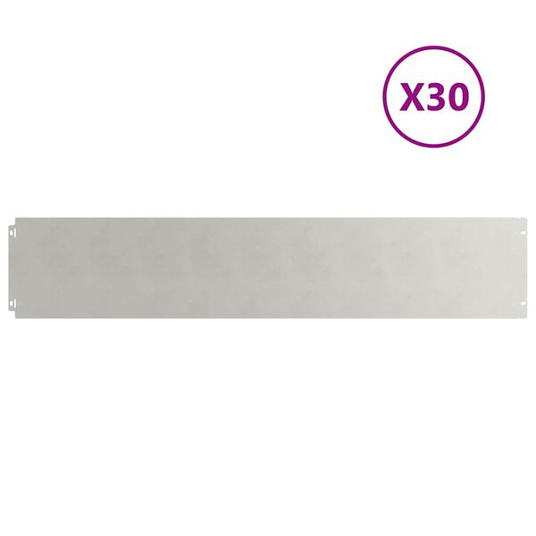 vidaXL Nurmikon reunalistat 30 kpl 20x103 cm ruostumatonta ter&auml;st&auml;