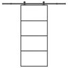 vidaXL Liukuovi asennustarvikkeilla 90x205 cm ESG lasi ja alumiini