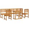 vidaXL Puutarhan Bistro Set 6 pcs Ruskea Tihe&auml; akasiapuu