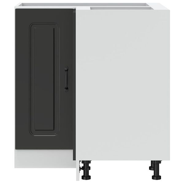 vidaXL keitti&ouml;n kulmakaappi Kalmar musta tekninen puu