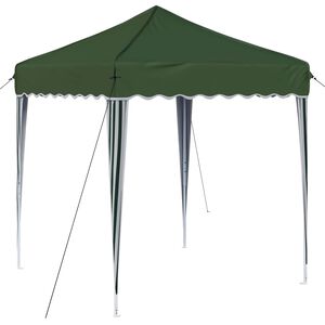 vidaXL Pop-up Juhlateltta 195 x 195 x 245 cm Vihre&auml; Oxford-kangas