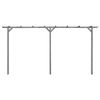 vidaXL Puutarhan pergola harmaa 400x40x205 cm kyll&auml;stetty m&auml;nty