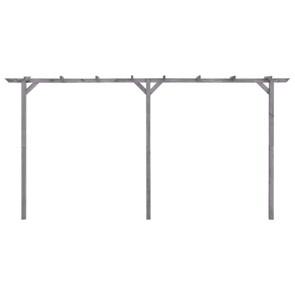 vidaXL Puutarhan pergola harmaa 400x40x205 cm kyll&auml;stetty m&auml;nty