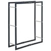 vidaXL Polttopuuteline musta 80x25x100 cm ter&auml;s