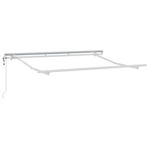 vidaXL Aurinkovarjon runko valkoinen 3 x 2 m Metalli