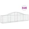 vidaXL Kaarevat kivikorit 20 kpl 200x30x40/60 cm galvanoitu rauta