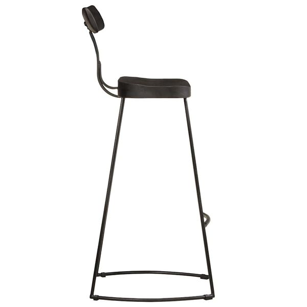 vidaXL baarituolit 2 kpl musta 49x43x103 cm massiivipuu mango