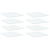 vidaXL Kirjahyllytasot 8 kpl valkoinen 40x50x1,5 cm lastulevy