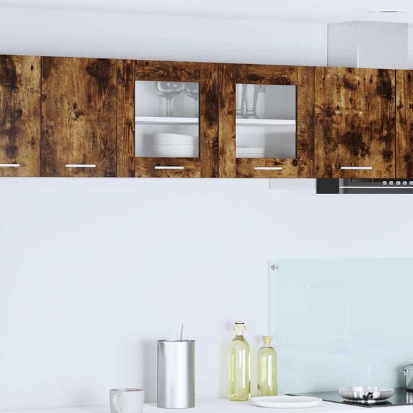 vidaXL Henkarikaappi Savustettu tammi ja valkoinen 80 x 31 x 40 cm