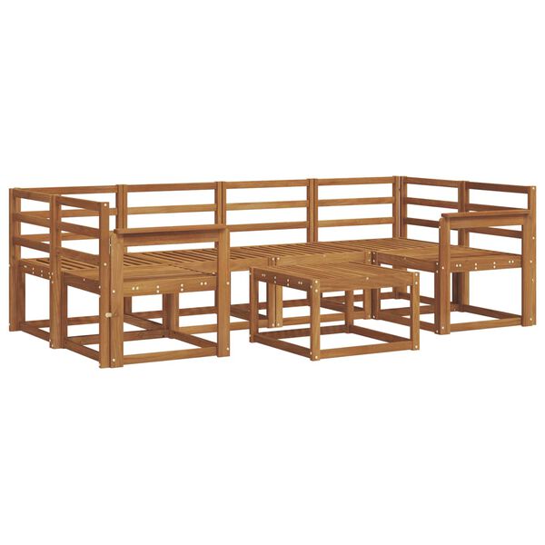 vidaXL Ulkosohvakokoelma 7 pcs Luonnollinen Tihe&auml; akasiapuu